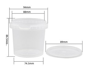 250ml 180ml 250ml 300ml Ice Cream Cups Disposable Yogurt Container PP  Material Pudding cups