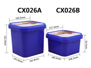 1200ml IML Container with Lid and Plastic Spoon, Ice Cream Container, CX026