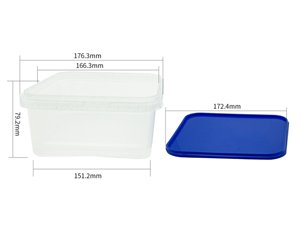 2500ml IML Plastic Container with Lid, CX076