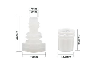 24-410 Natural Plastic Flip Spout Liquid Dispensing Cap - 2.5mm